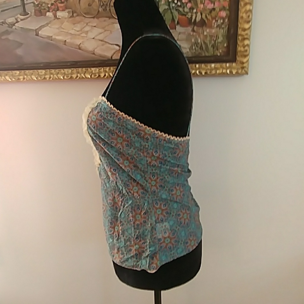 Vintage 90's boho ruffled tank top - Picture 5 of 8